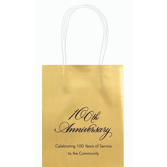 Elegant 100th Anniversary Mini Twisted Handled Bags